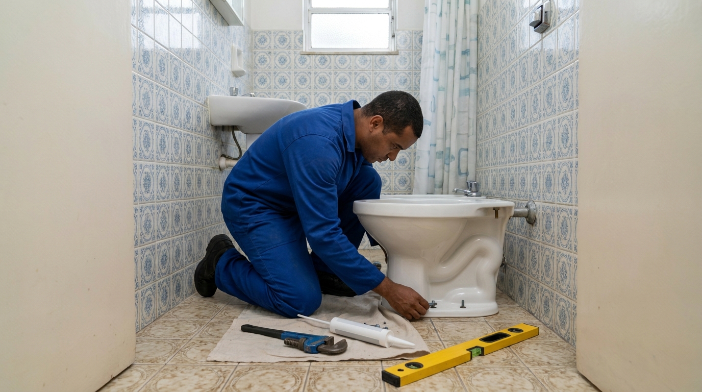 Instalação de vaso sanitário residencial em Carapicuíba‑SP